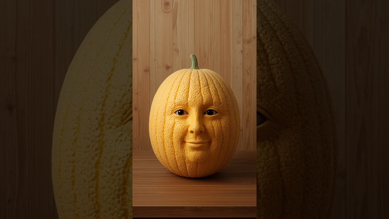 "Pumpkin 🎃 Orange 🍊 Strawberry 🍓 Fruit Eating Fruit "