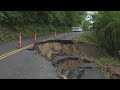 Landslide collapses road in Camden County
