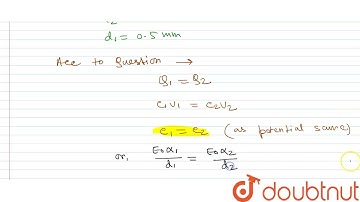 Two parallel air capacitors have their plate areas 100 cm^2 and 500 cm^2, respectively. If they ...