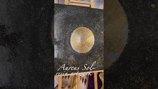 Aureus Sol painting connecting gold&silver leafs and pure Swarovski inlay...#diy#handmade#resinart