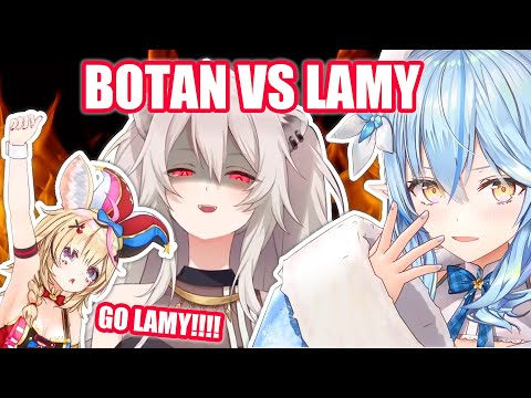 Hilarious 4 Way Bomberman Battle Boils down to Botan vs Lamy  【Hololive English Sub】