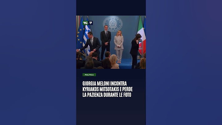Giorgia #Meloni incontra Kyriakos Mitsotakis e perde la pazienza durante le foto