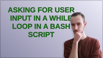Asking for user input in a while loop in a bash script