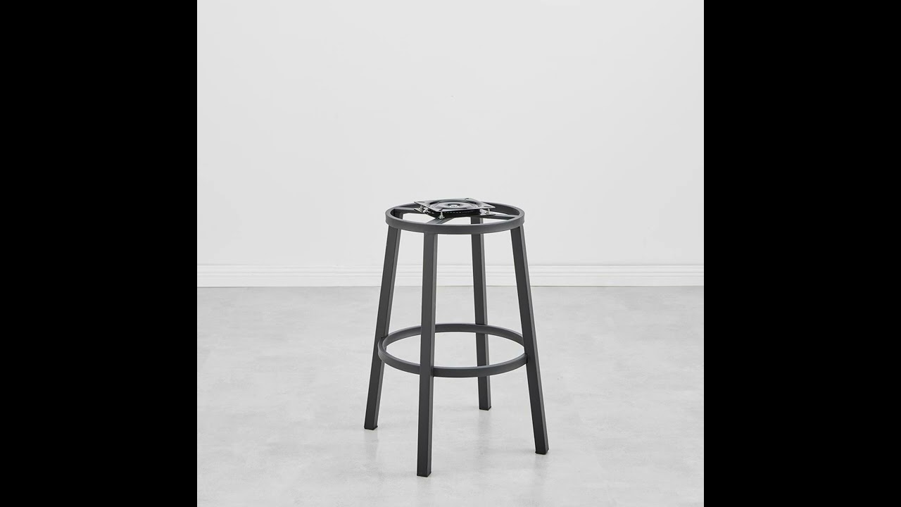 Luxur Living Fattepur Black Faux Leather 30 Inch Swivel Bar Stool - The Classy Home