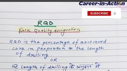 What is RQD ( Rock Quality Designation) ?