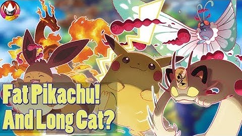 Pokemon Gigantamax Pikachu, Eevee, Charizard, Butterfree, and Meowth