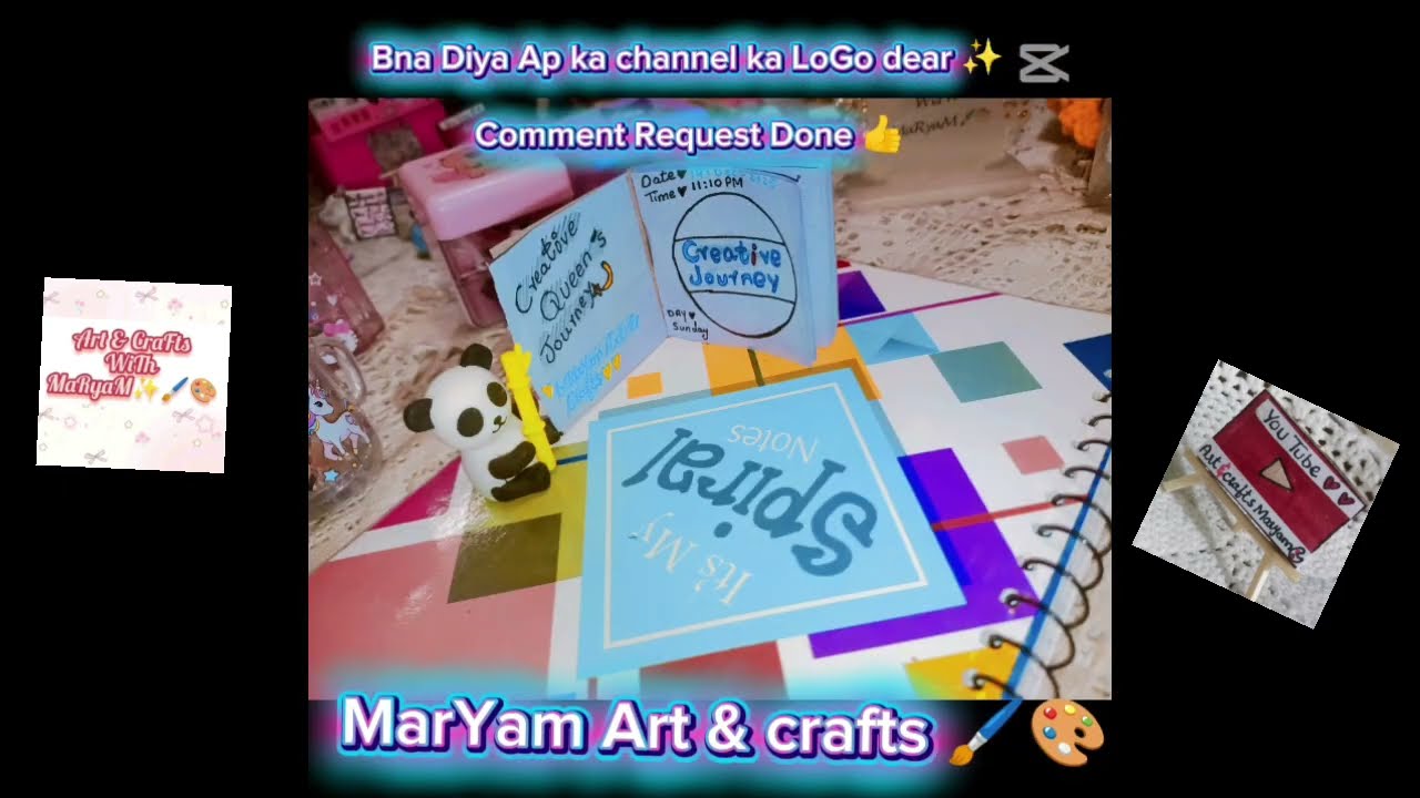@creative Queen's journey 💫:please one for me ❤ bna diya ap ky lia dear 👍 Maryam Art & crafts 🎨🖌️👍✨🌸