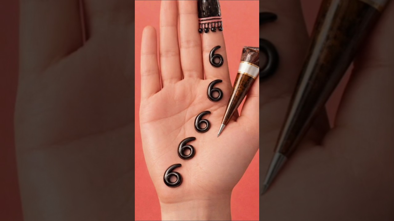 666 Number mehndi design bahut easy mehndi design 2026