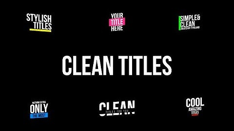 Clean Titles DaVinci Resolve Macros