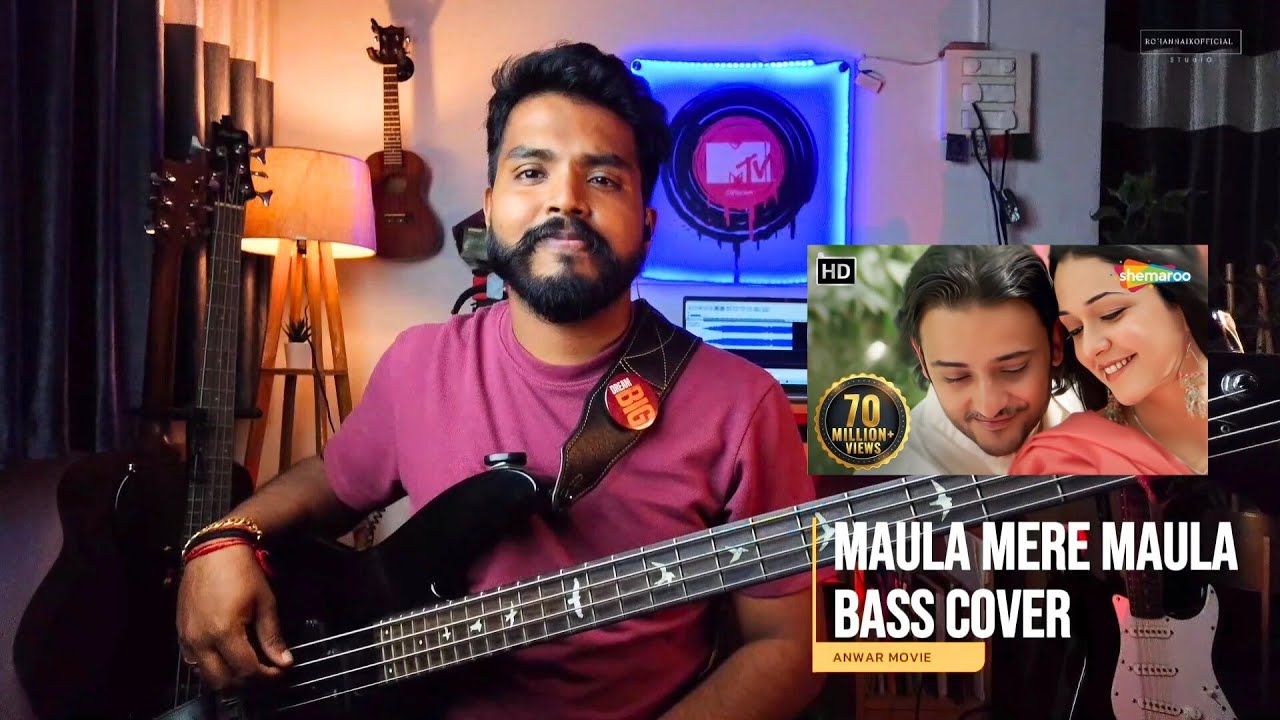 BASS COVER  Maula Mere Maula || BASS GUITAR COVER || Bollywood song bass cover