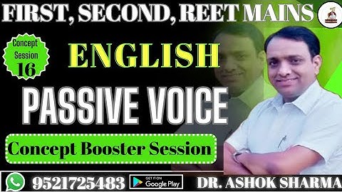Passive and Active voices Important MCQs: Concept Booster Session 16 - First Grade, Second Grade
