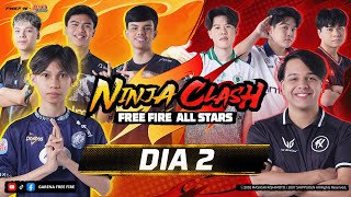 NINJA CLASH 🏆 FREE FIRE | FLUXO E LOS - 4V4 NA TAILÂNDIA | DIA 2 🏆#freefire
