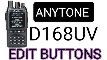 Anytone AT-D168UV - Programme Buttons