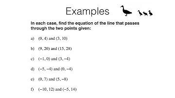 A9c video 2 of 2 Finding the equation of a line through two given points
