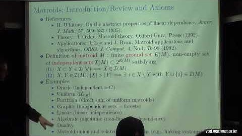 Matroid Optimization
