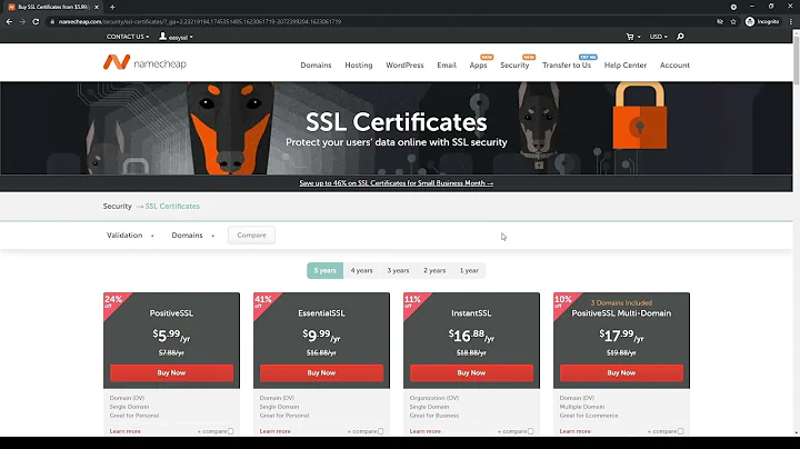 How to activate and validate an SSL certificate for a Namecheap domain in 2022