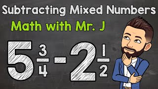 Pengurangan Bilangan Campuran (Berbeda dengan Penyebut) | Matematika dengan Pak J