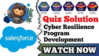 Cyber Resilience Program Development | Salesforce Trailhead | Quiz Solution