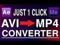 Avi file to file convert in 1 minute using adobe media encoder