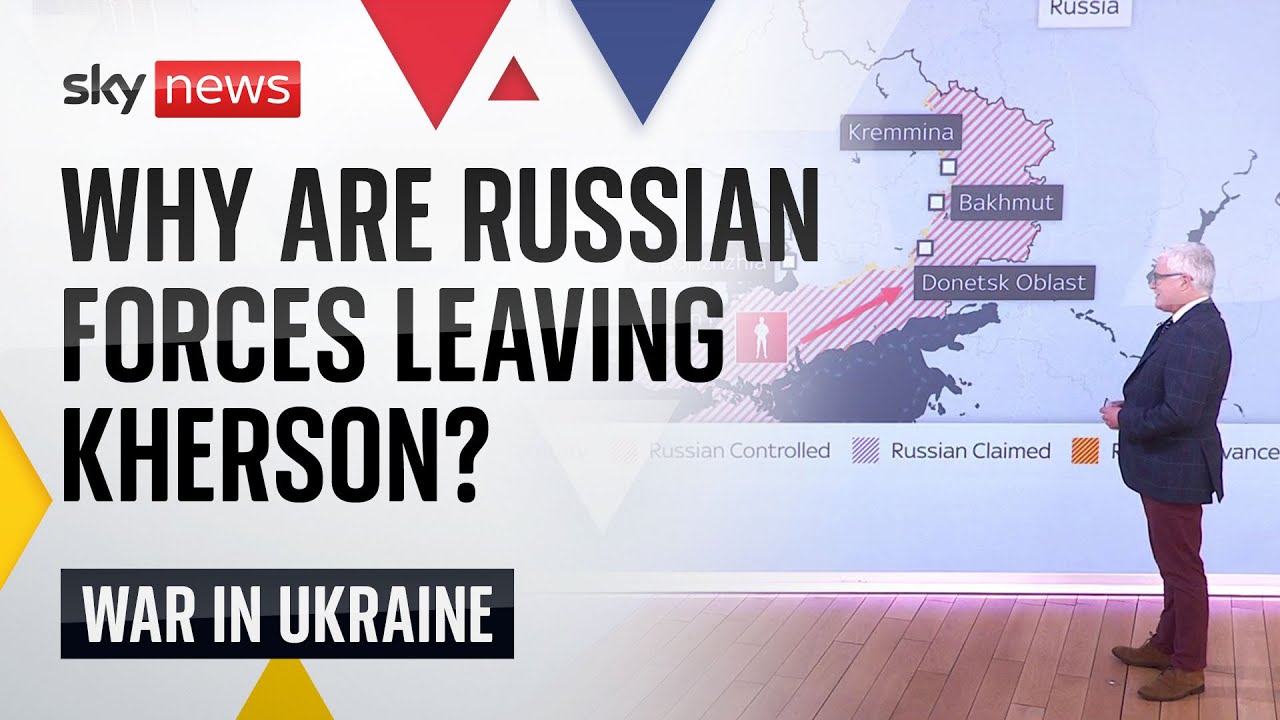 Film backdrop image for Ukraine war: Why are Russian forces moving out of Kherson? (2023)