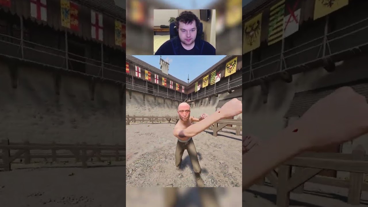 Boxing duel in half sword 