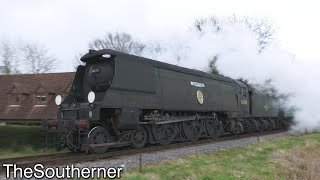 34070 "Manston" at work on the Watercress Line 16/02/2024