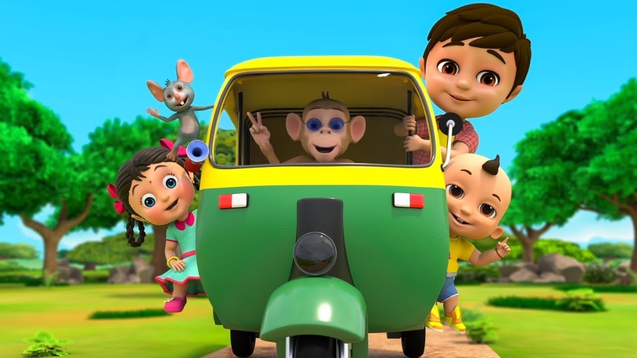 Bandar Ka Auto | बंदर का ऑटो चले गोल गोल गोल | Best Hindi Rhymes - Zappy Toons