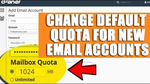How to change default quota for email accounts in WHM?