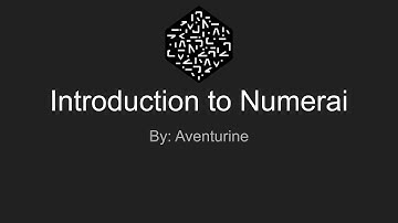 Numerai Community Meetup - Toronto - Talk 3 - Introduction to Numerai by Aventurine