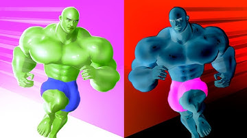 Muscle Rush vs Reverse gameplay Ball Colour Run walkthrough , iOS Android New Update  part : 1042