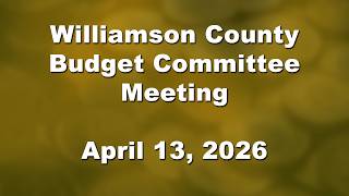 Budget Committee Meeting - April 13, 2026