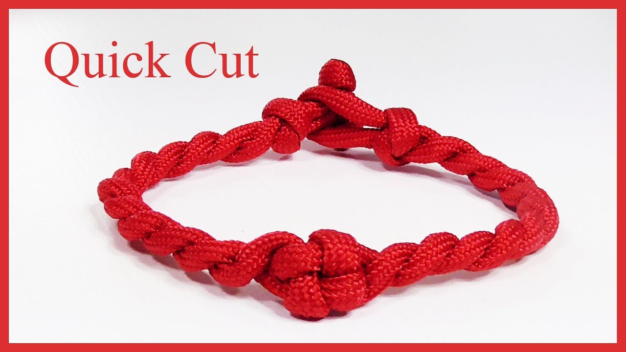 Paracord Bracelet "Twisted Cross Knot" Bracelet Design Quick Cut YouTube