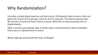 1.6 Statistical Foundations - Study Designs