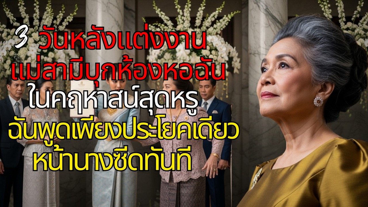 3 วันหลังจากนั้น! แม่สามียึดห้องหอในคฤหาสน์🔥 ฉันพูดประโยคเดียวจบ หน้าซีดค้างทั้งงาน!  [ละครคุณธรรม]