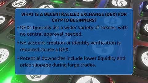 What Is A Decentralized Exchange (DEX) For Crypto Beginners? - CryptoBasics360.com