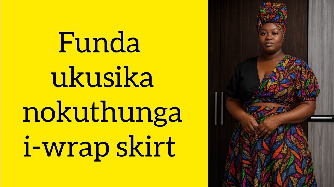 Funda ukusika nokuthunga i-wrap skirt// diy wrap skirt cutting and stitching 