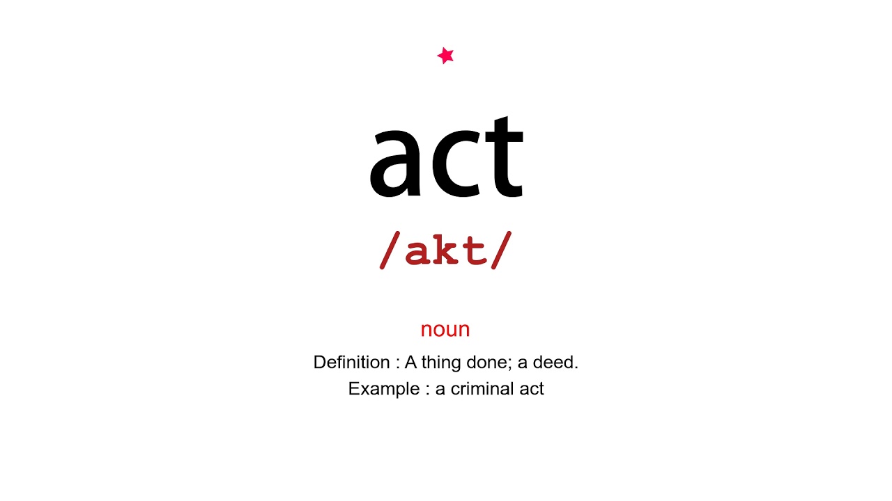How to pronounce act Vocab Today YouTube