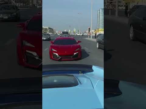 Luxury Cars on the Roads of Dubai City Short Video clip | Subscribe😉 #LykanHypersport #Shorts