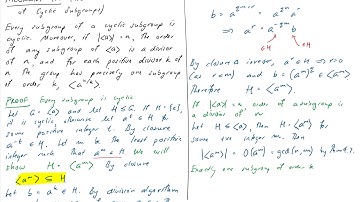 2.3 The Fundamental Theorem of Cyclic Subgroups
