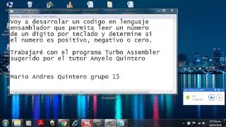 Número positivo, negativo y cero en ensamblador