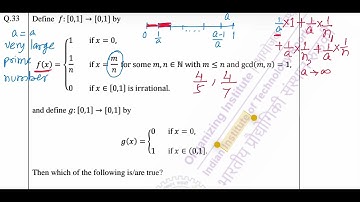 Riemann Integrability, Limit & Composite Functions IIT JAM Math 2022 MSQ 2 Marks Q. No. 33