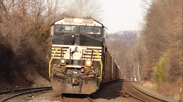 NS 18N rolls on through Piscataway,NJ with a BNSF trailing and NS 4304 AC44C6M leading