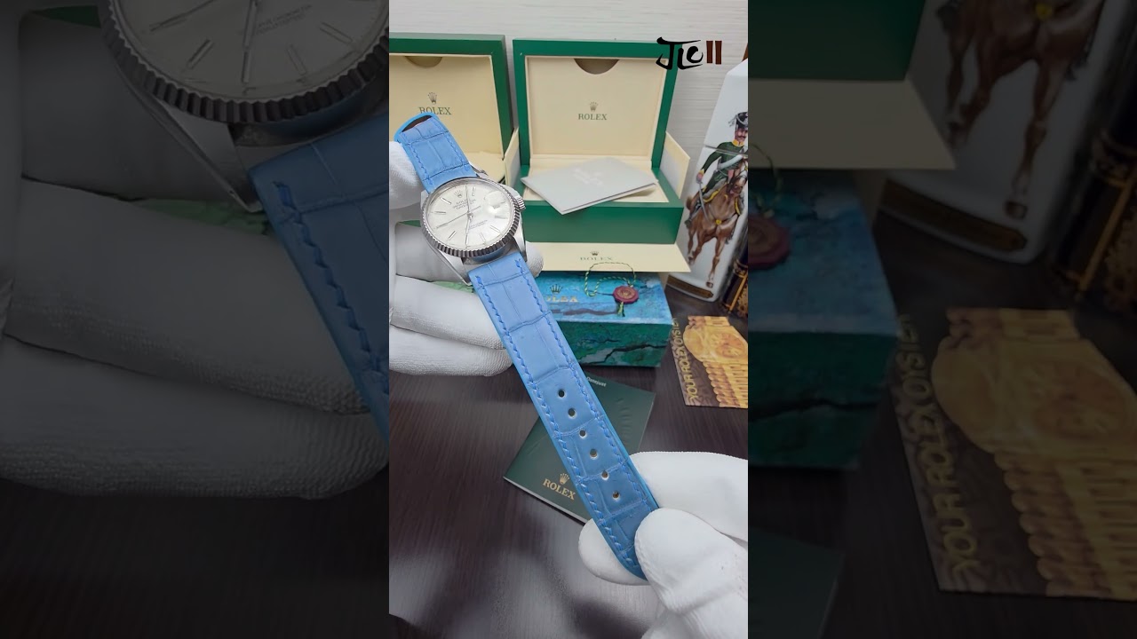 藍染め アリゲーター ROLEX デイトジャスト 腕時計ベルト