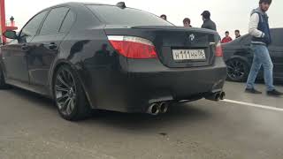 BMW E60 M5 Ингушетия, звук выхлопа burnout sounds