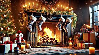 ✨ Cozy Christmas Fireplace Ambience – Relaxing Holiday Music \& Crackling Fire Sounds (2 Hours)