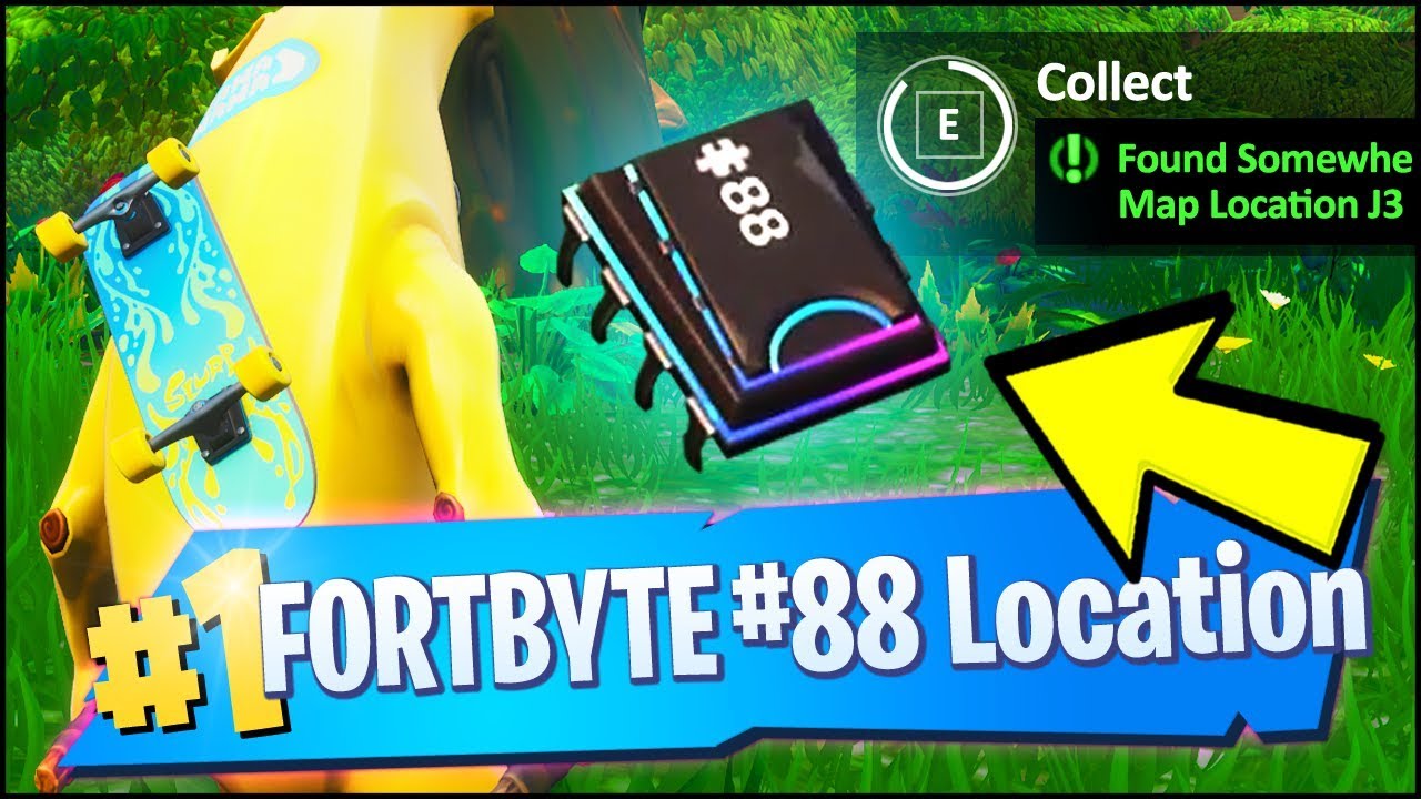 FORTBYTE 88 Location - FOUND SOMEWHERE WITHIN MAP LOCATION J3 (Fortnite)