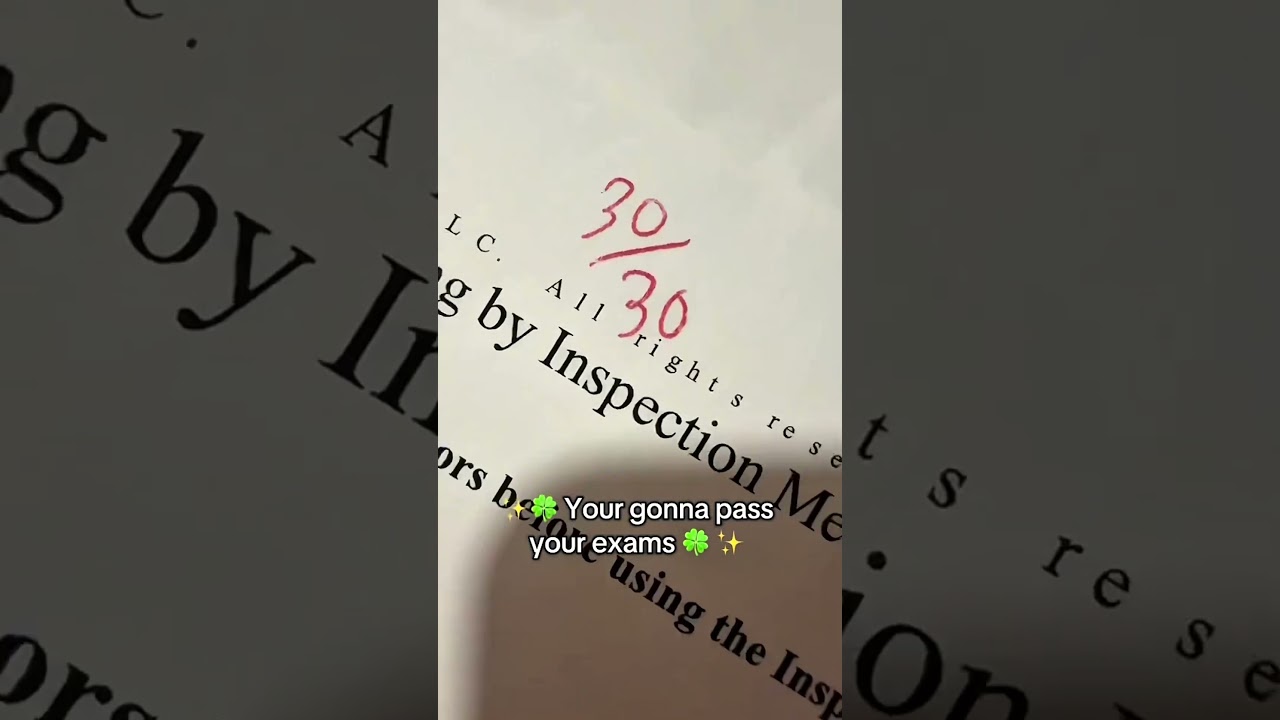 You WILL pass your exams 🙏 