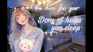 ASMR~ Dominant girlfriend comforts/helps you sleep [sleeping-aid][whispers][cuddles][F4A]