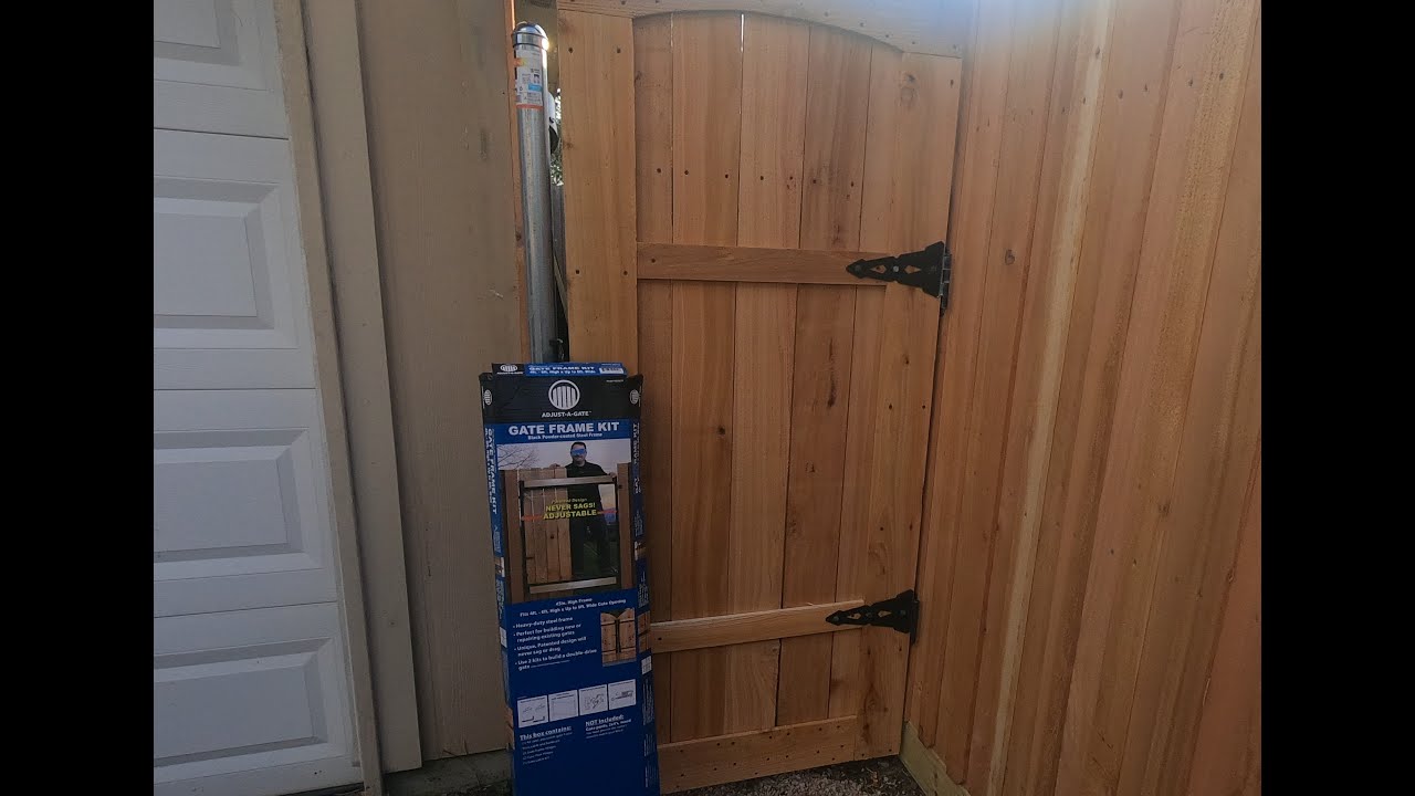 DIY Wood gate w/Adjust a gate frame kit from Home Depot not a Homax