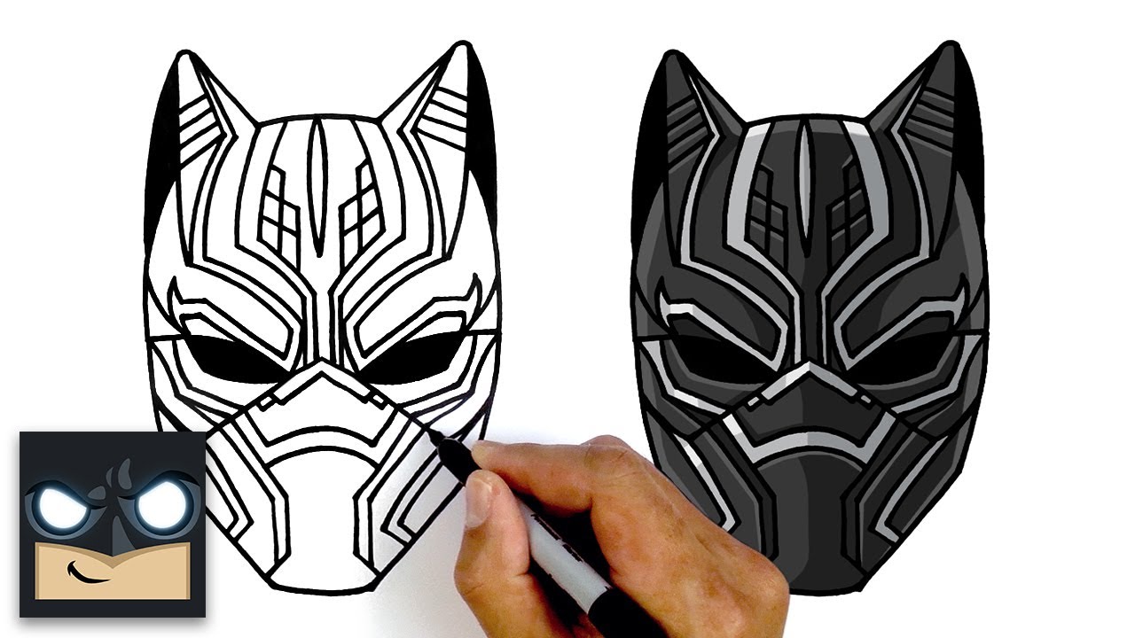 Black Panther Drawing - How To Draw Black Panther Step By Step